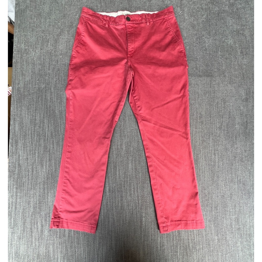 Goodthreads Chino Pants Mens 32x30 Red Slash Pocket Formal Career Straight Fit